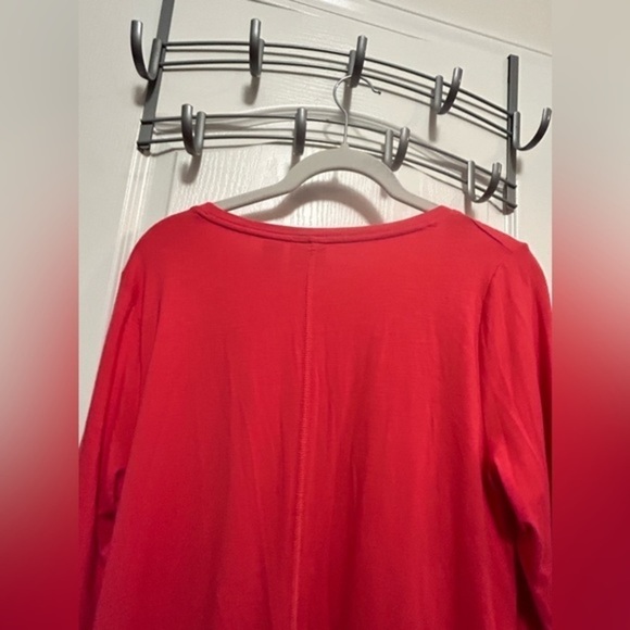 Zenergy by Chicos size 0 women’s small tunic coral pink 3/4 sleeve top comfy - Picture 10 of 14